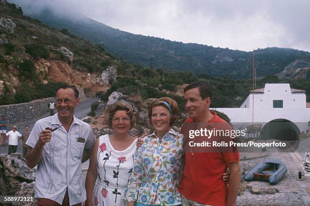 Members of the Dutch Royal Family pictured together on vacation at their holiday villa in Porto Ercole, Italy in July 1965. From left to right:...