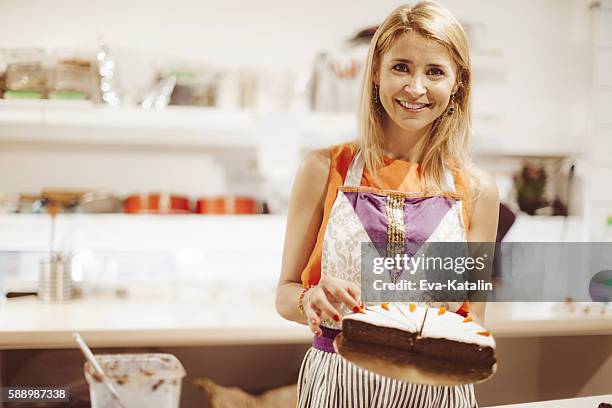 small business - pastry shop - carrot cake stock pictures, royalty-free photos & images