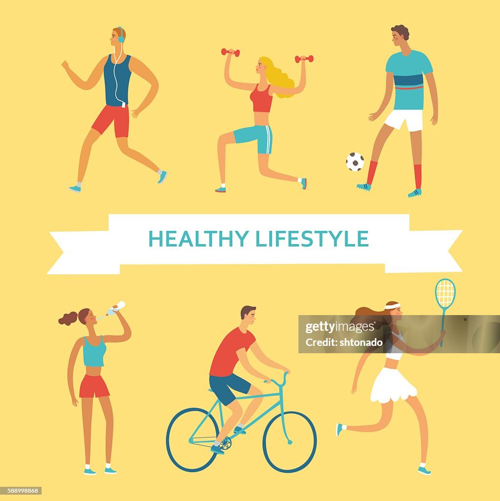 Conjunto De Personas De Dibujos Animados Haciendo Ejercicios Deportivos Ilustración de stock - Getty Images Conjunto De Personas De Dibujos Animados Haciendo Ejercicios Deportivos Ilustración de stock - Getty Images