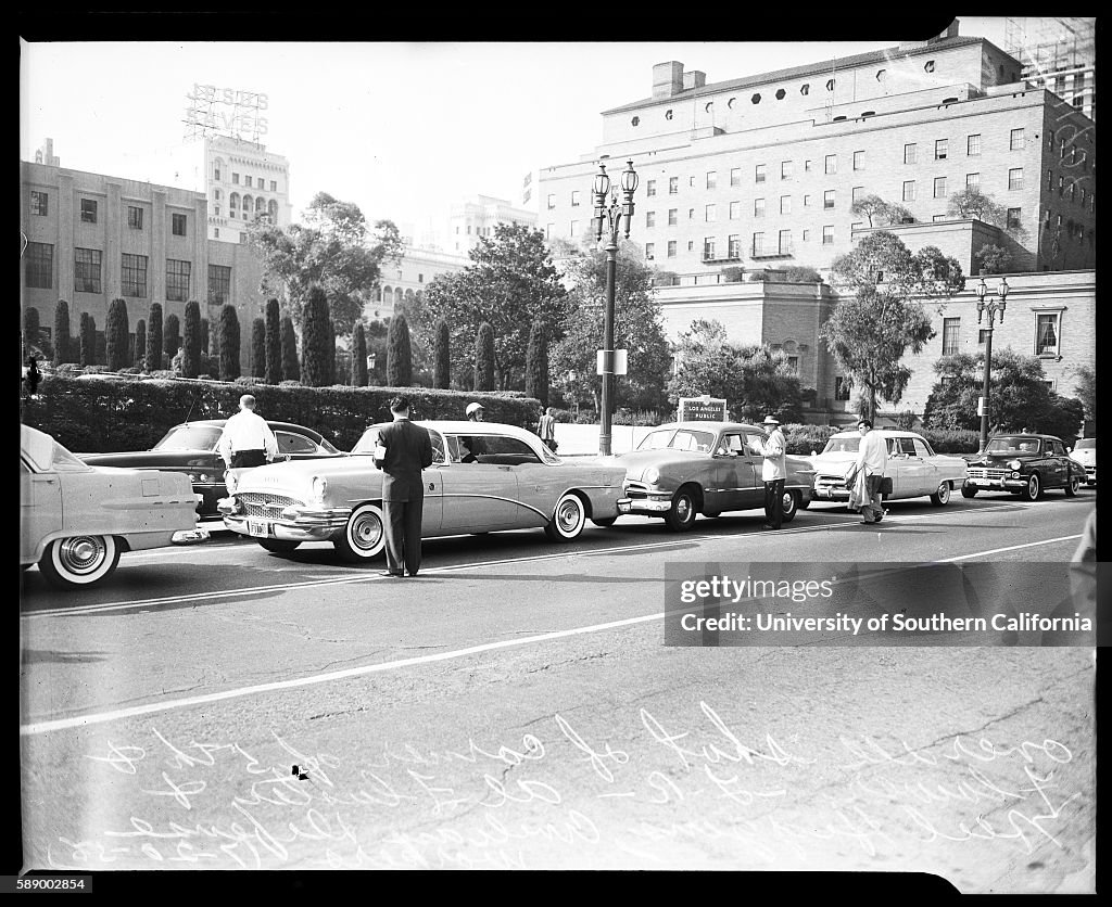 Civilian defense gasoline check, 1956