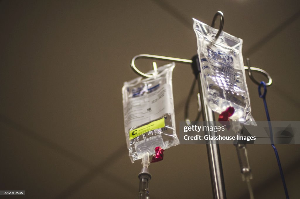 Chemotherapy Drugs on Hospital IV Pole