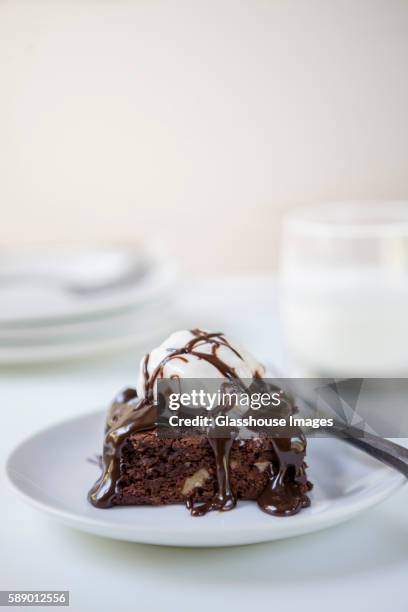 chocolate brownie sundae - brownie 個照片及圖片檔