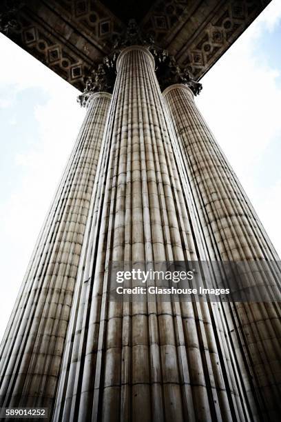 le pantheon columns, paris, france - latin quarter stock pictures, royalty-free photos & images