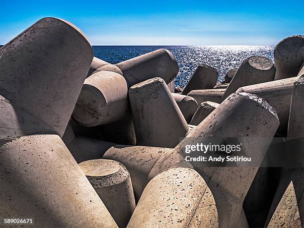 harbor breakwater - limassol port stock pictures, royalty-free photos & images