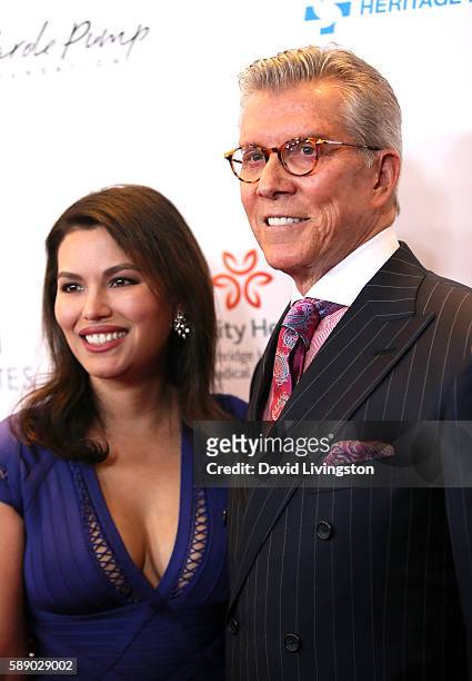 Boxing ring announcer Michael Buffer and Christine Buffer attend 16th Annual Harold and Carole Pump Foundation Gala at The Beverly Hilton Hotel on...