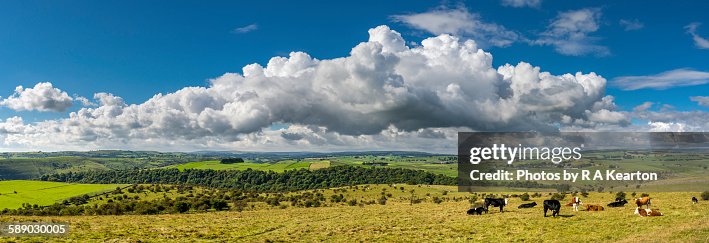 Bank of cloud floating over Peak District