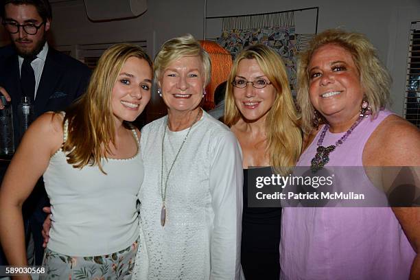 Jenny Lenz, Veronica Kelly, Dolly Lenz and Joanna Fisher attend Oreya Salutes Julian Niccolini of The Four Seasons Restaurant at OREYA Hamptons on...