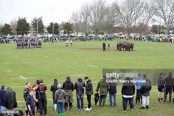 General view of Hastings Boys High School during the Super Eight 1st XV Final match between Hastings Boys High and Hamilton Boys High at Hastings...