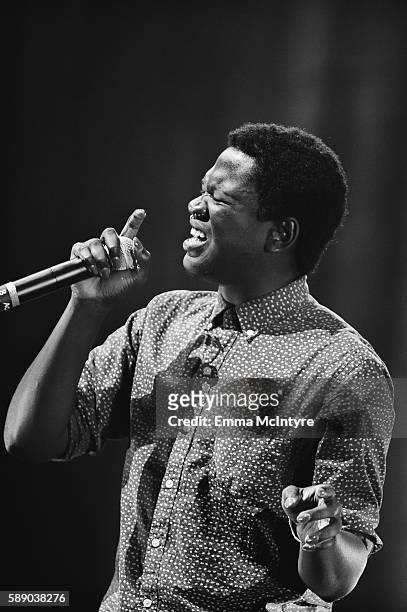 Recording artist Shamir performs onstage at the 'LoveSong' premiere and performance by Shamir during Sundance NEXT FEST at The Theatre At The Ace...