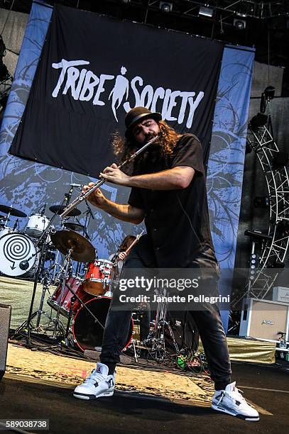 Seth Hachen of Tribe Society performs in concert at at Nikon at Jones Beach Theater on August 12, 2016 in Wantagh, New York.