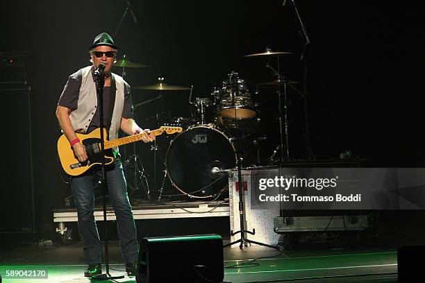 Musician Tommy Heath of Tommy Tutone performs on stage at the 80's Weekend held at Microsoft Theater on August 12, 2016 in Los Angeles, California.