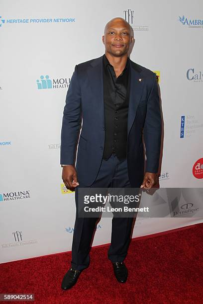 Retired NFL player Eddie George attends 16th Annual Harold And Carole Pump Foundation Gala - Arrivals at The Beverly Hilton Hotel on August 12, 2016...