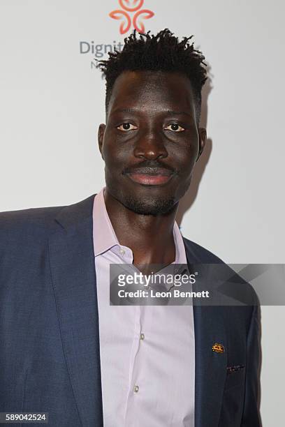 College basketball player Mamadou Ndiaye attends 16th Annual Harold And Carole Pump Foundation Gala - Arrivals at The Beverly Hilton Hotel on August...