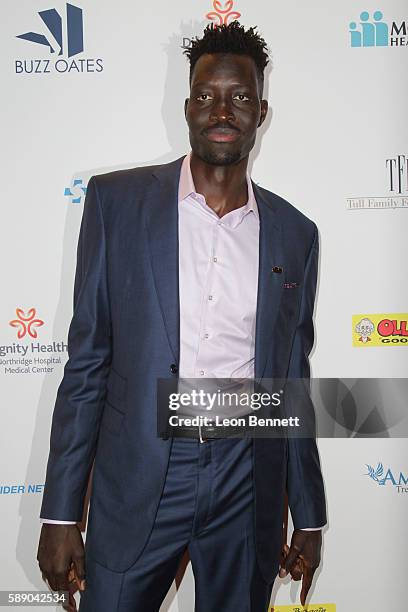 College basketball player Mamadou Ndiaye attends 16th Annual Harold And Carole Pump Foundation Gala - Arrivals at The Beverly Hilton Hotel on August...