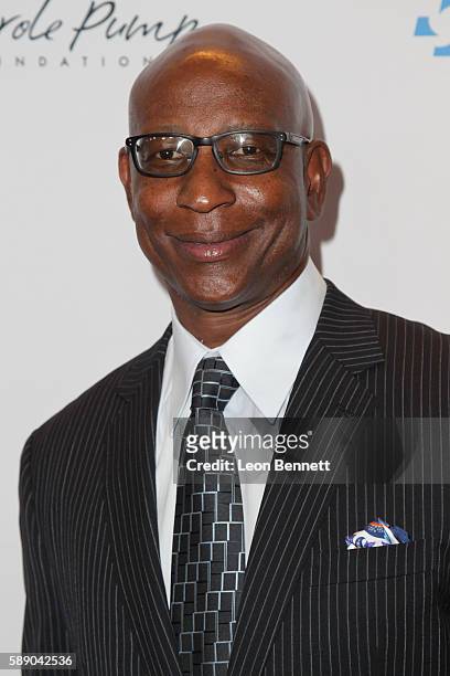 Retired NFL player Eric Dickerson attends 16th Annual Harold And Carole Pump Foundation Gala - Arrivals at The Beverly Hilton Hotel on August 12,...