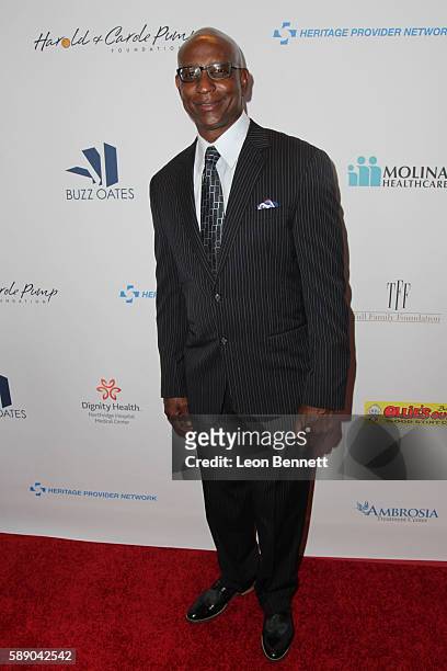 Retired NFL player Eric Dickerson attends 16th Annual Harold And Carole Pump Foundation Gala - Arrivals at The Beverly Hilton Hotel on August 12,...