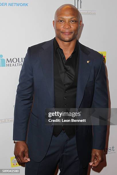 Retired NFL player Eddie George attends 16th Annual Harold And Carole Pump Foundation Gala - Arrivals at The Beverly Hilton Hotel on August 12, 2016...