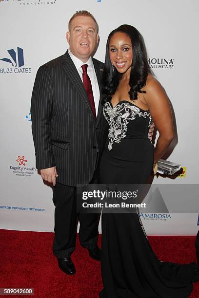 Dana Pump and Leah Pump attends 16th Annual Harold And Carole Pump Foundation Gala - Arrivals at The Beverly Hilton Hotel on August 12, 2016 in...