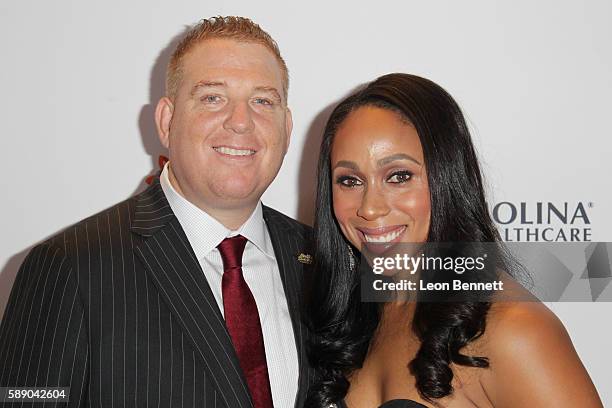 Dana Pump and Leah Pump attends 16th Annual Harold And Carole Pump Foundation Gala - Arrivals at The Beverly Hilton Hotel on August 12, 2016 in...