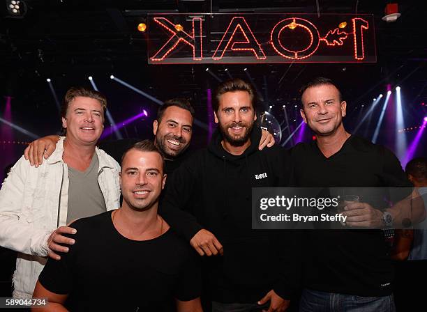 Eli Pacino and television personality Scott Disick appear as Disick hosts a night out at 1 OAK Nightclub at The Mirage Hotel & Casino on August 12,...