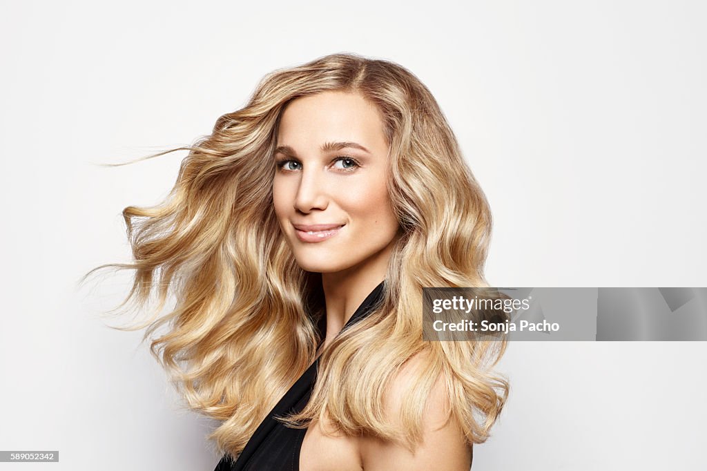 Woman with beautiful hair