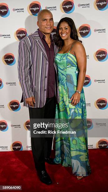 Networks Executive Vice President and General Manager of the Centric Network Paxton Baker with his wife Rachel Stewart Baker at the Centric launch...
