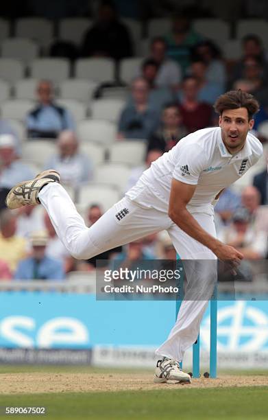 England's Steven Finn during Day Three of the Fourth Investec Test Match between England and Pakistan played at The Kia Oval Stadium, London on...