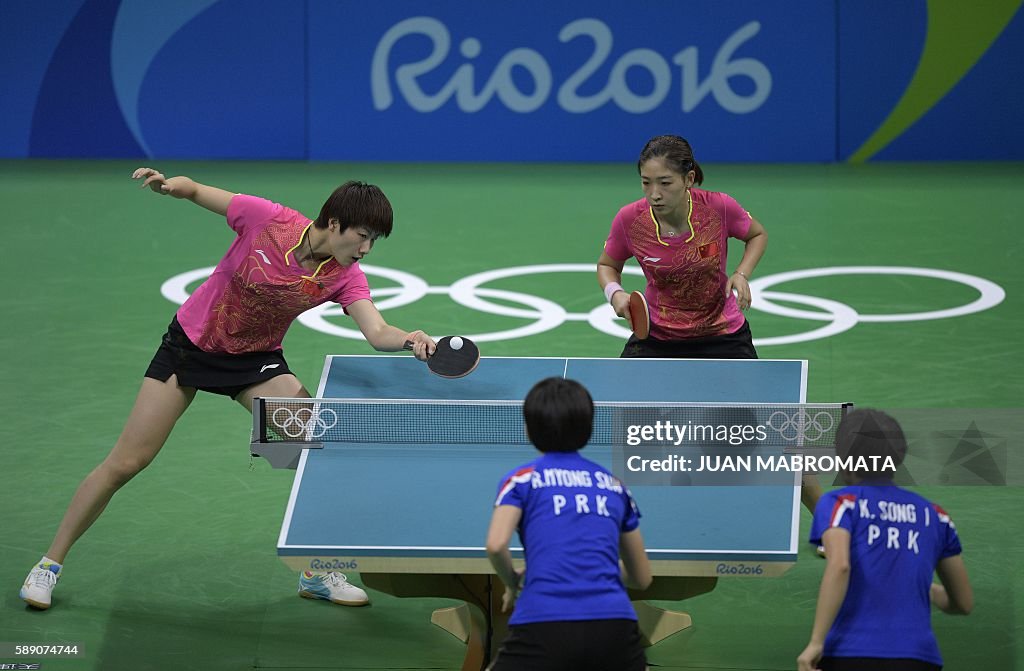 TABLE TENNIS-OLY-2016-RIO-CHN-PRK