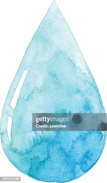 water drop watercolor - raindrop stock illustrations