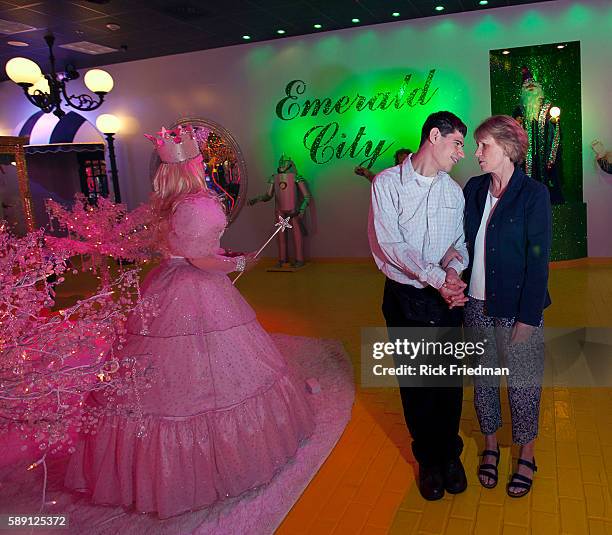 Louisa Goldberg with her son Andrew on Rewards Street inside Judge Rotenberg Center in Canton.The Judge Rotenberg Educational Center is a private...