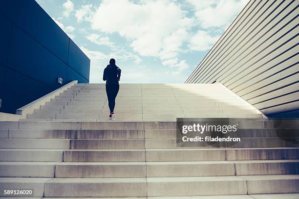 climbing up the stairs - stairway heaven stock pictures, royalty-free photos & images