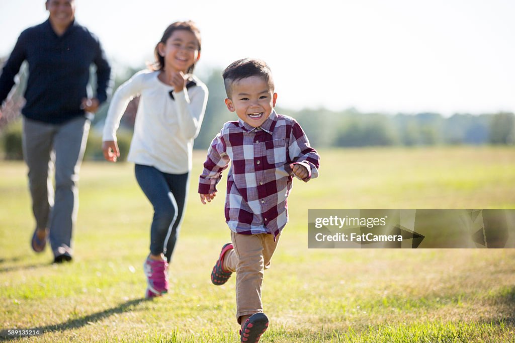 Playing Outside on Father's Day