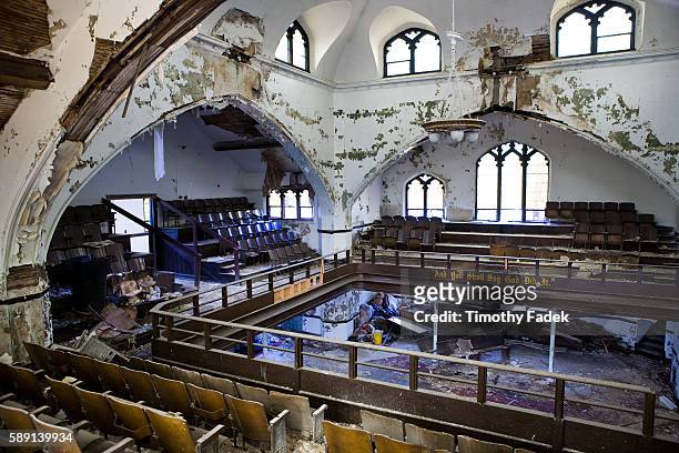 East Methodist Church. The decades-long decline of the U.S. Automobile industry is acutely reflected in the urban decay of Detroit, the city once...