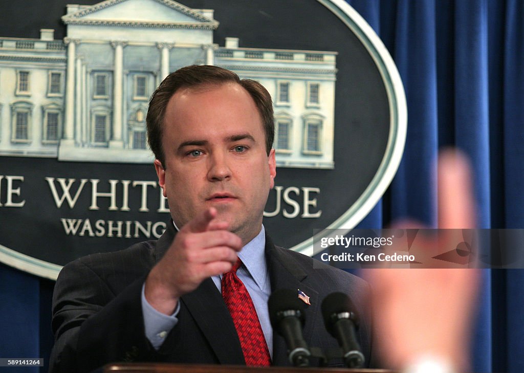 White House Press Secretary Scott McClellan During Press Briefing