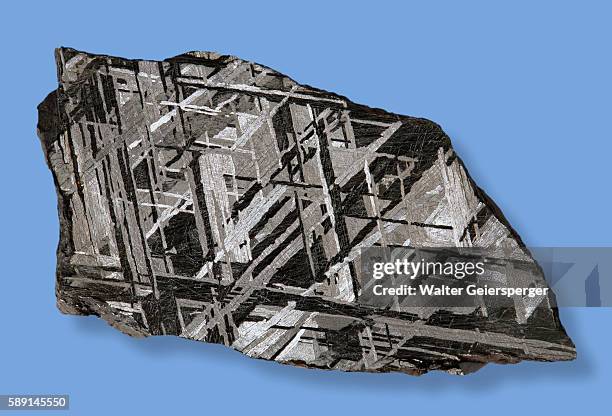 close-up of meteorite from gibeon - meteorite stock pictures, royalty-free photos & images