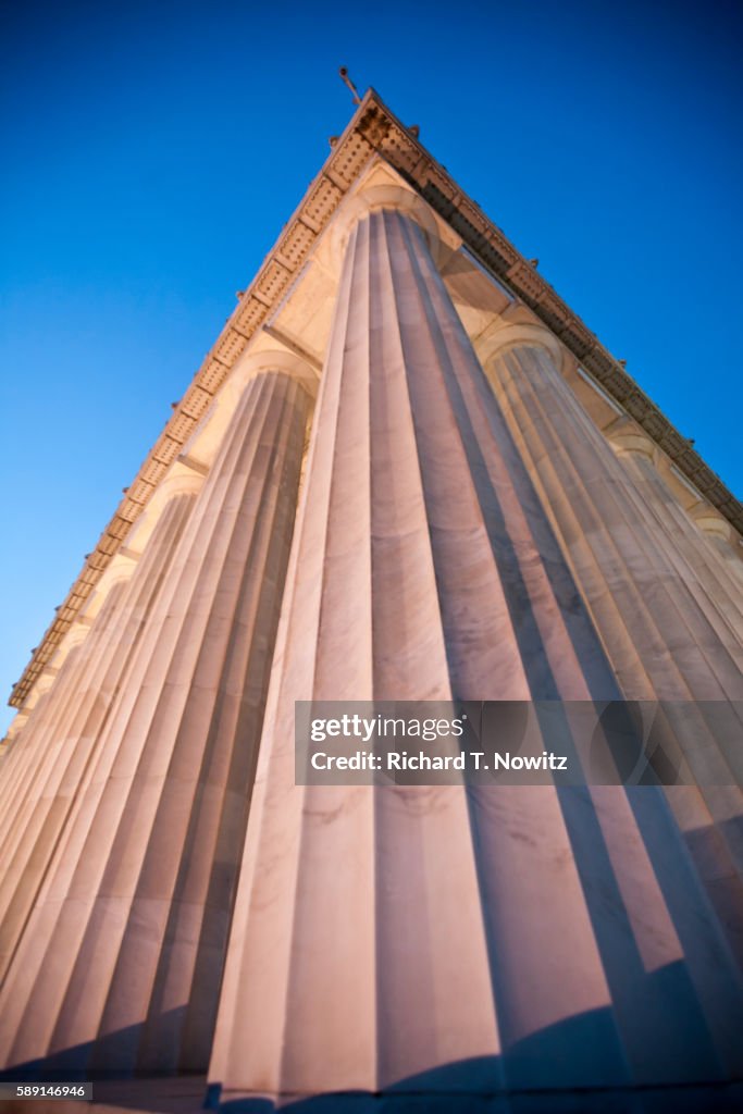 A corner of the Lincoln Memoral