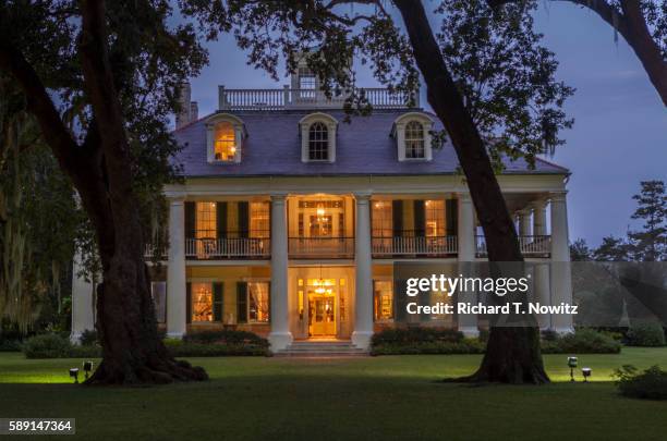 houmas house & gardens - plantation house stock pictures, royalty-free photos & images