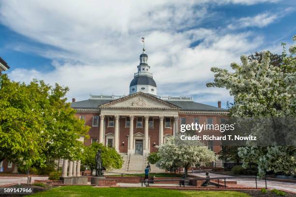 maryland state house - campidoglio di annapolis foto e immagini stock