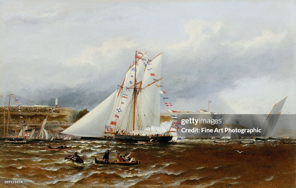 A Regatta at Plymouth, England by Henry A. Luscombe