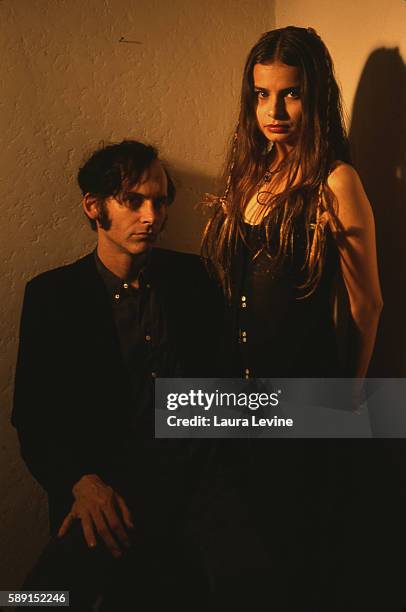 Musicians Hope Sandoval and David Roback of the group Mazzy Star.