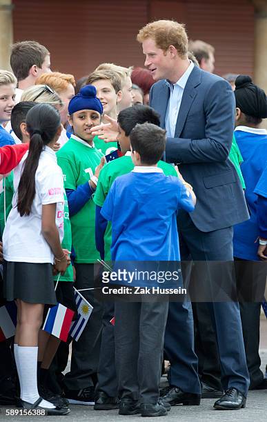 Prince Harry attending the launch of the Rugby World Cup Trophy Tour, 100 Days Before the Rugby World Cup 2015 at Twickenham Stadium in London.