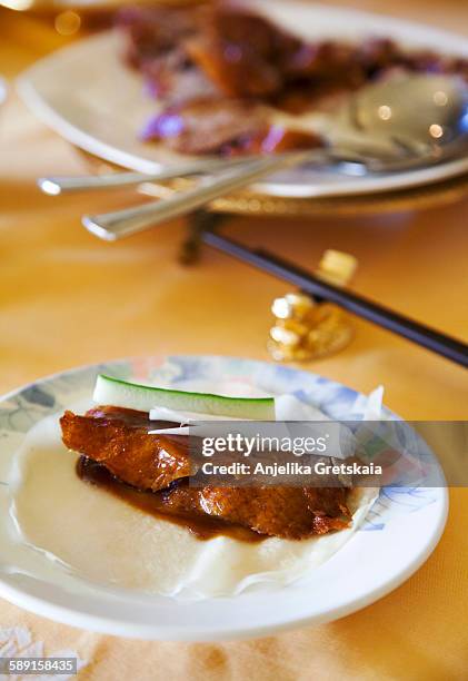 17 Peking Duck With Hoisin Sauce Stock Photos, High-Res Pictures, and
