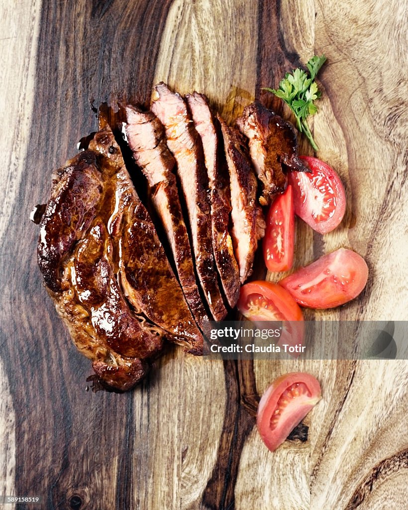 Roasted beef chuck steak