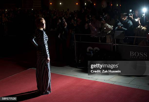 Lindsay Lohan arriving at the GQ Men of the Year Awards at the Royal Opera House in London