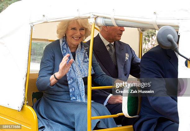 Prince Charles, Prince of Wales and Camilla, Duchess of Cornwall launch the 'Travels To My Elephant' Rickshaw Race at Clarence House in London.