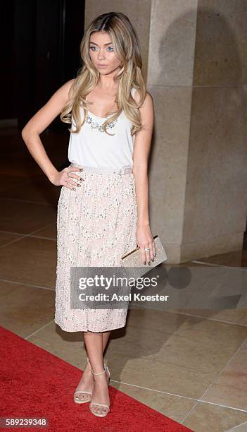 Sarah Hyland arrives to The Casting Society of America's 30th Annual Artios Awards Banquet at the Beverly Hilton Hotel Thursday evening.