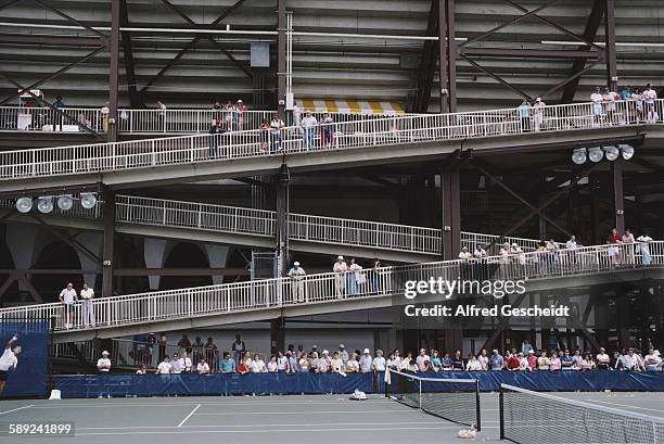 The National Tennis Center, later the USTA Billie Jean King National Tennis Center in the Flushing Meadows - Corona Park in Queens, New York City,...