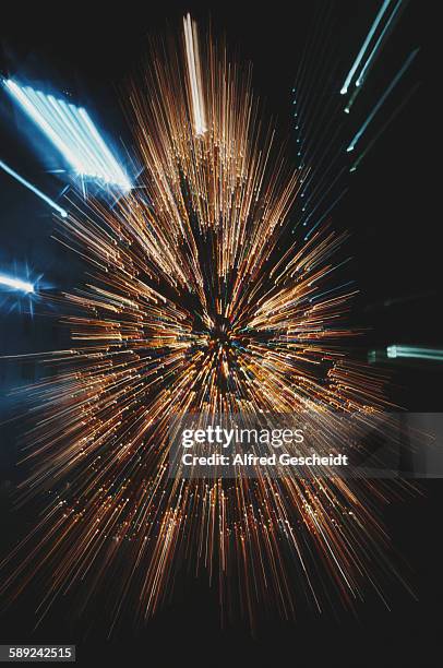 Fairy lights on the Christmas tree at the Rockefeller Center in New York City, 1988.