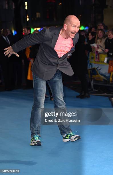 Eddie Edwards arriving at the European premiere of Eddie the Eagle at the Odeon Leicester Square in London