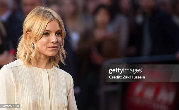 Sienna Miller arriving at the premiere of High Rise during the London Film Festival.